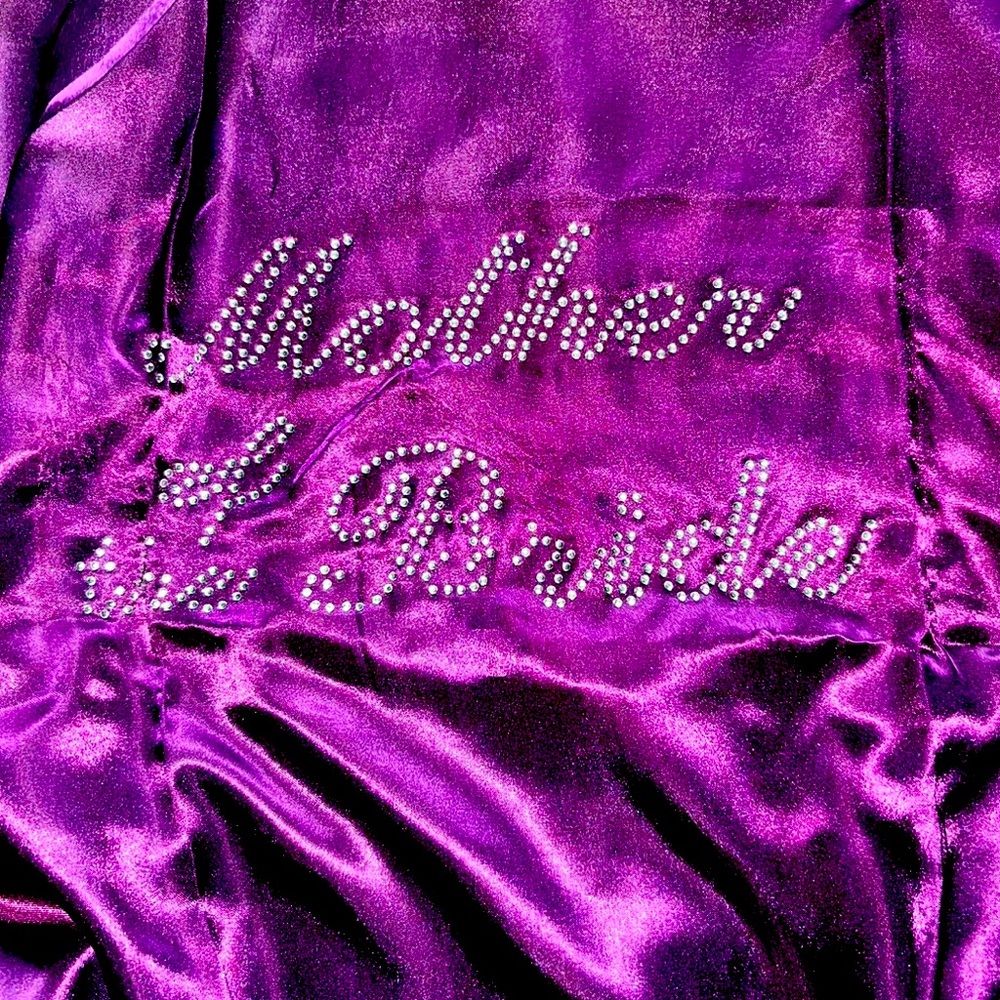Purple Satin 'Mother of the Bride' Robe